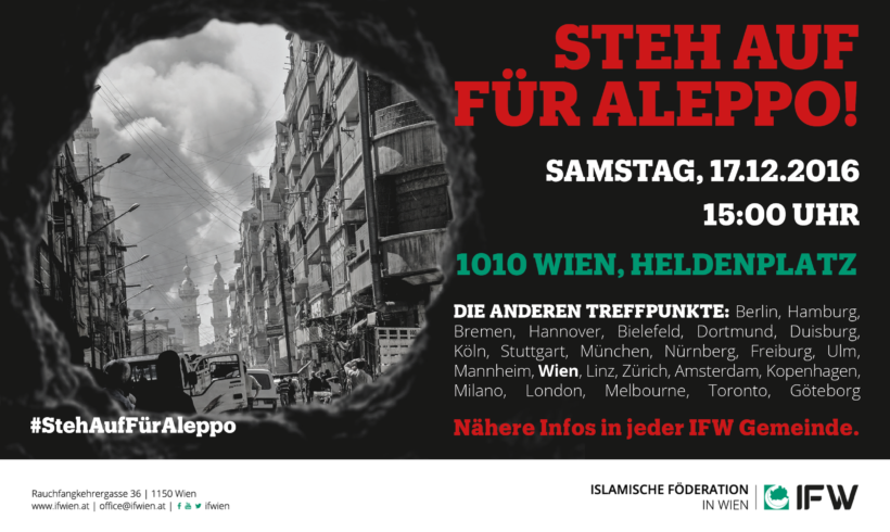 Solidarität mit Zivilbevölkerung in Aleppo Solidarität mit Zivilbevölkerung in Aleppo